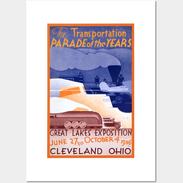 Vintage Travel Poster USA Cleveland Ohio Wall Art by vintagetreasure